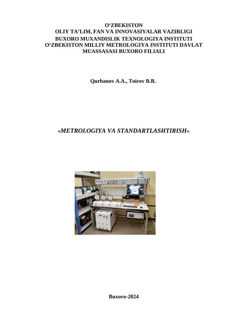 Metrologiya va standartlashtirish 1