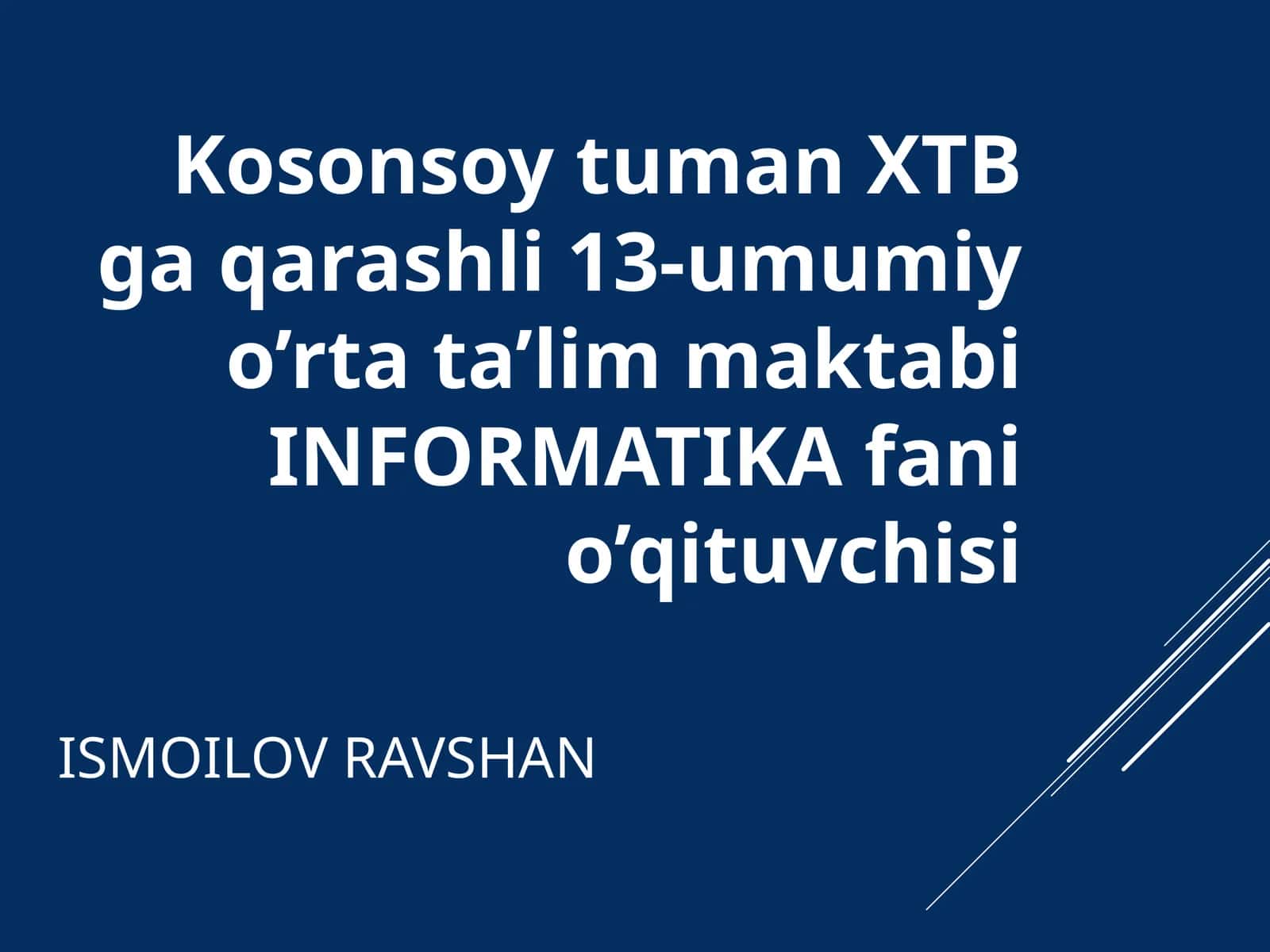 MICROSOFT EXCEL 2010 DASTURINING “ФОРМУЛЫ” BO‘LIMI 1