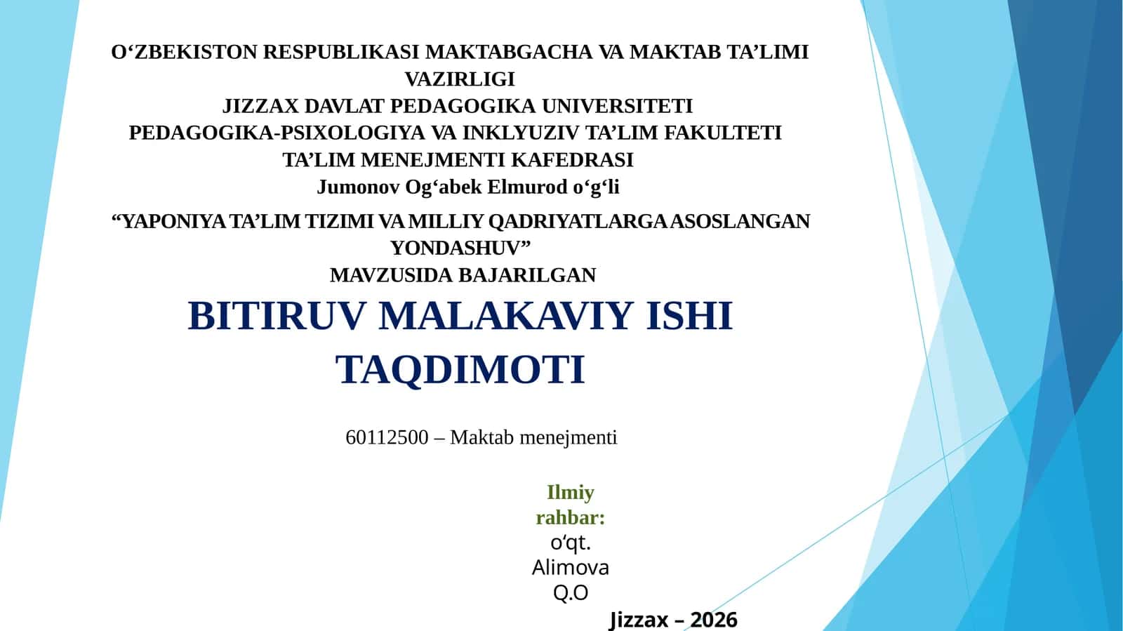 "YAPONIYA TA’LIM TIZIMI VA MILLIY QADRIYATLARGA ASOSLANGAN YONDASHUV" 1