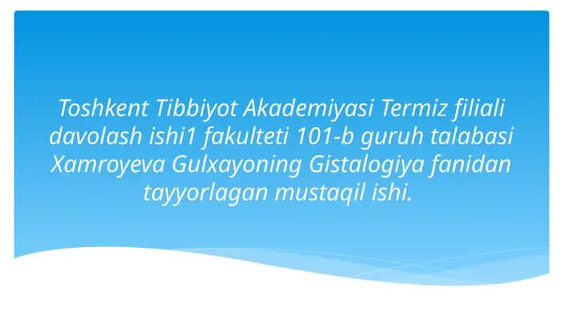 Qontomirendoteliyasining funksiyasi 1