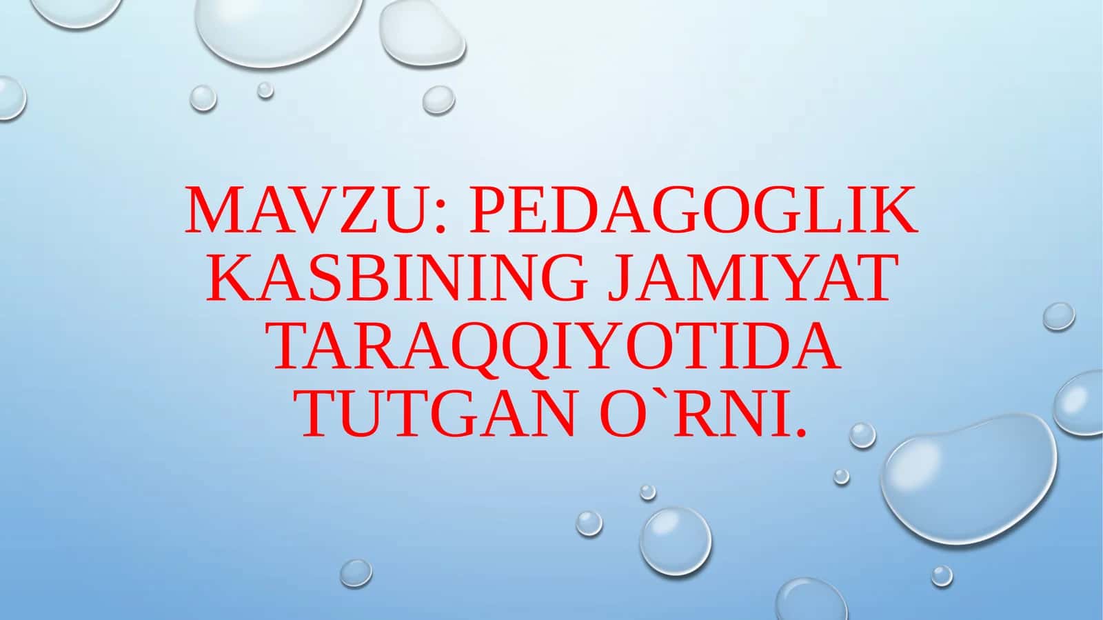 Pedagogik kasbining jamiyattararqqiyoti 1
