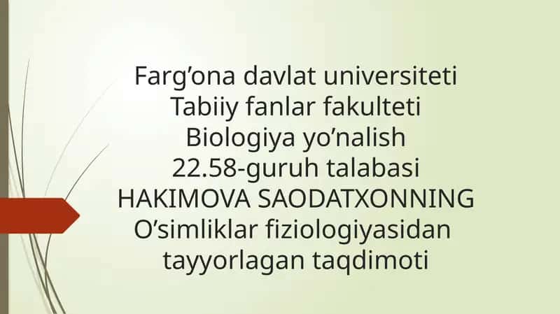 Fotosintezning o'rganilishi 1