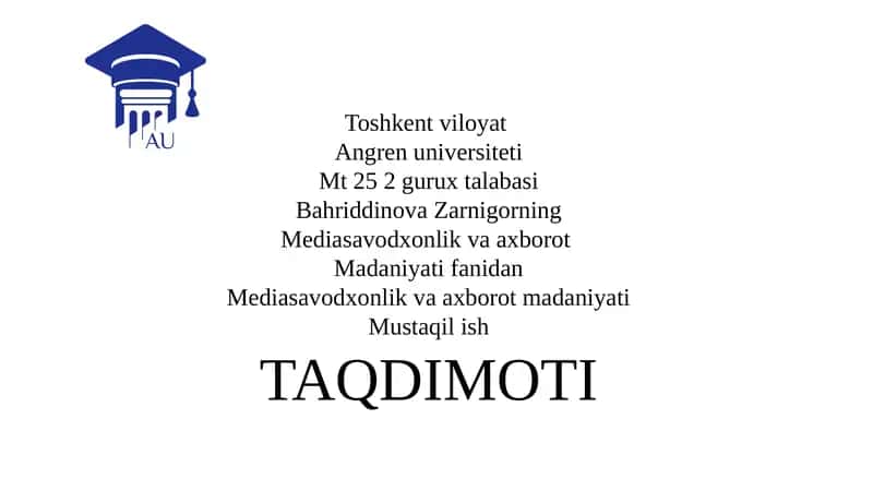 Mediasavodxonlik va Axborot Madaniyati: Zamonaviy Jamiyatning Asosiy Ko‘nikmalari 1