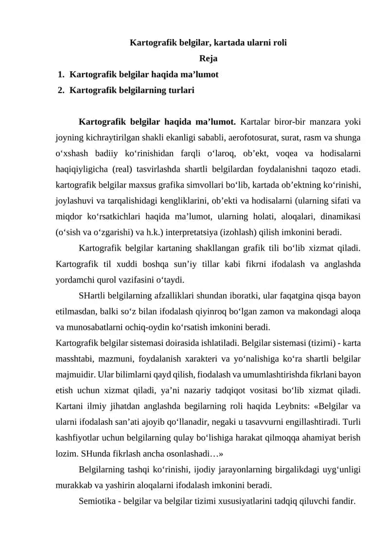 Kartografik belgilar 1