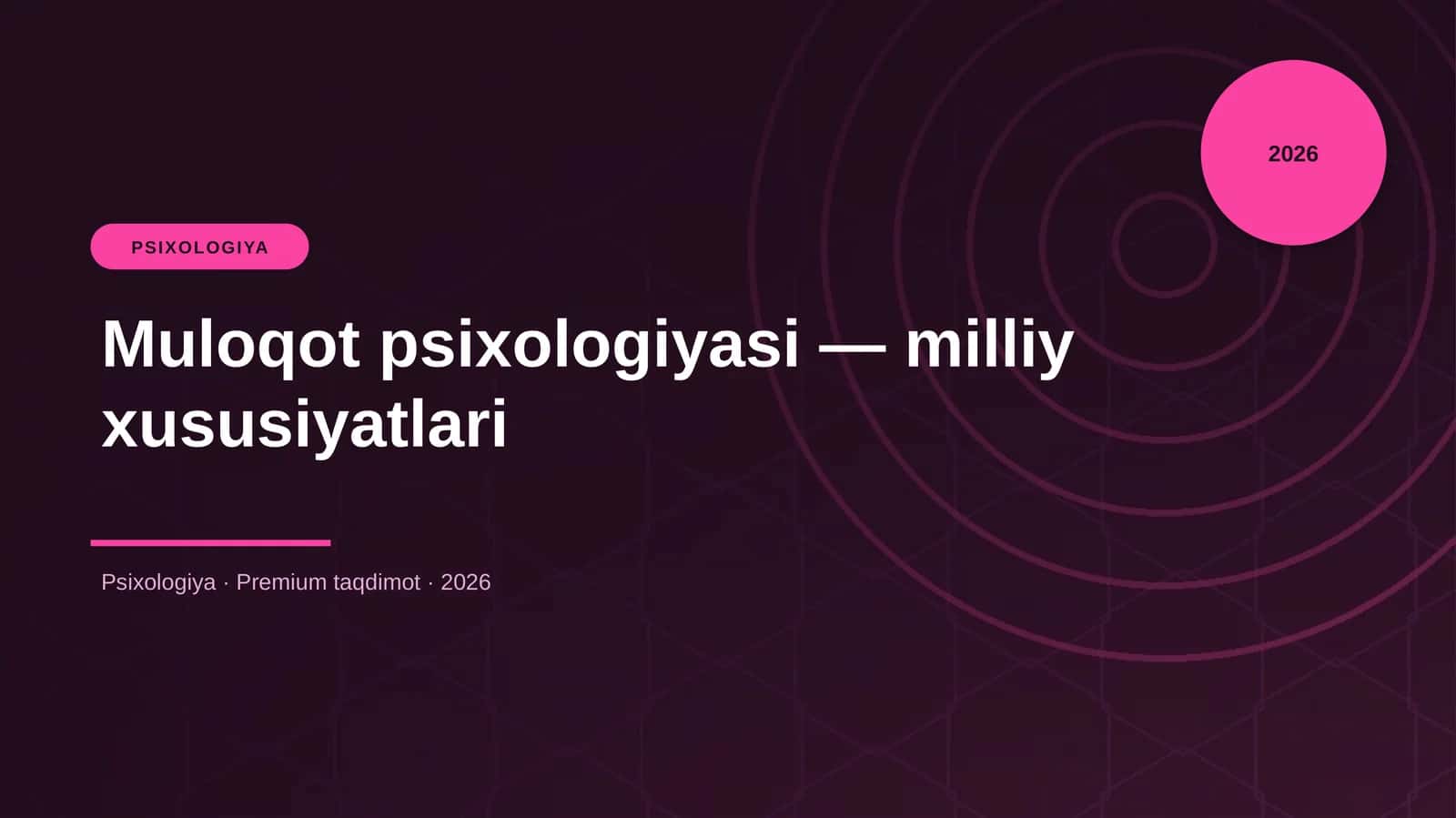 Muloqot psixologiyasi — milliy xususiyatlari 1
