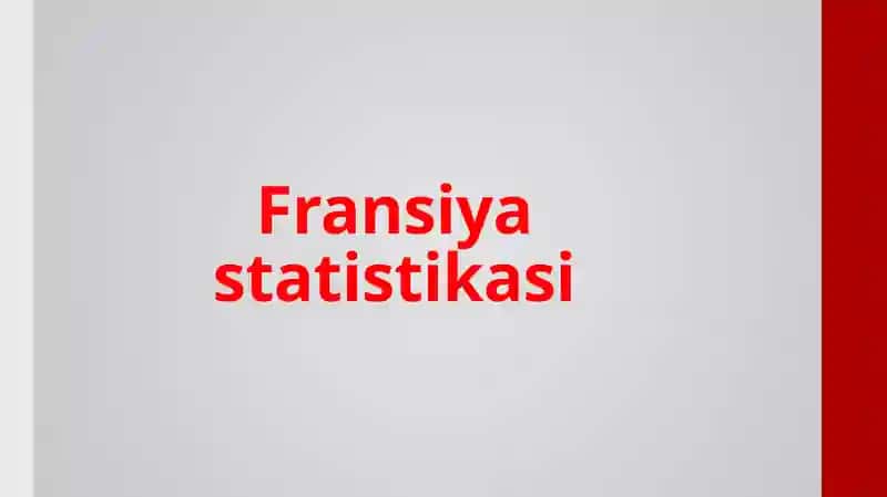 Fransiya statistikasi 1