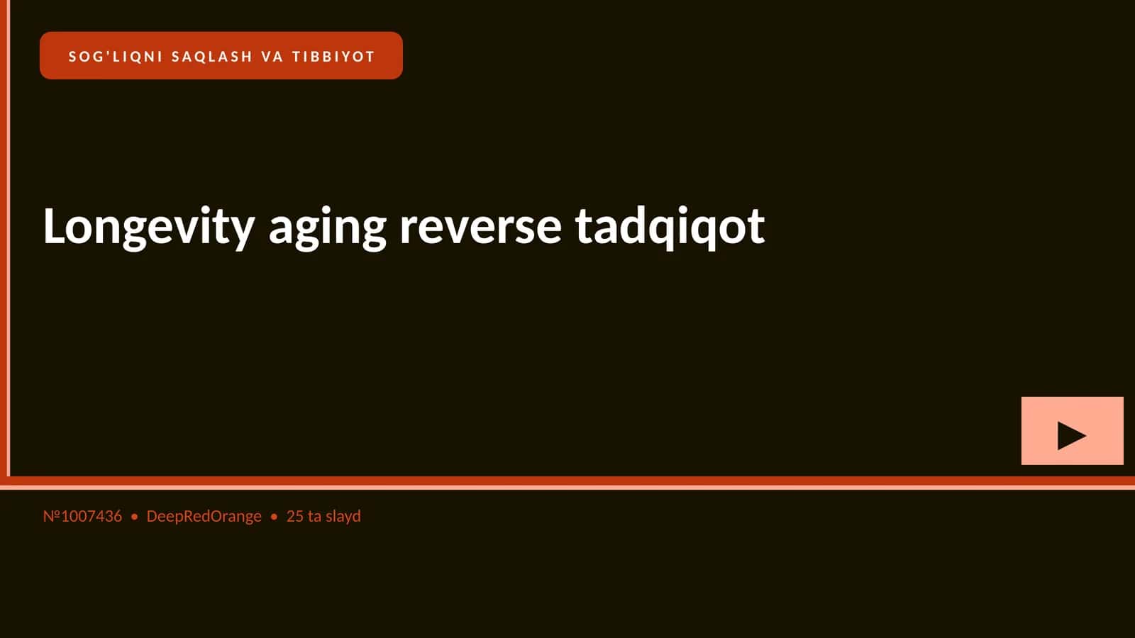 Longevity aging reverse tadqiqot 1