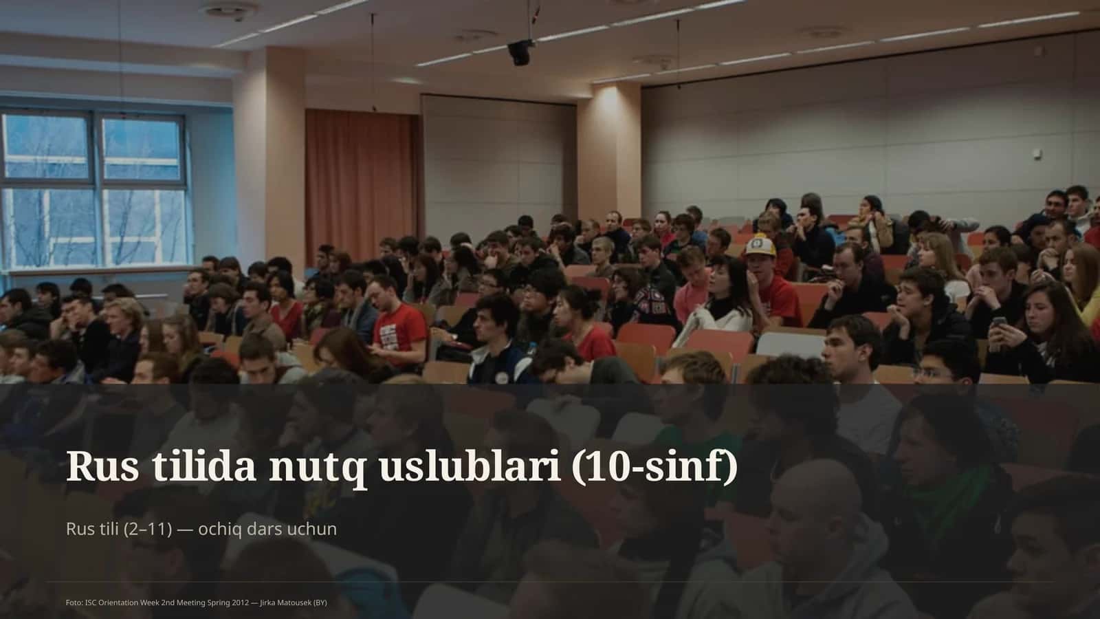 Rus tilida nutq uslublari (10-sinf) 1