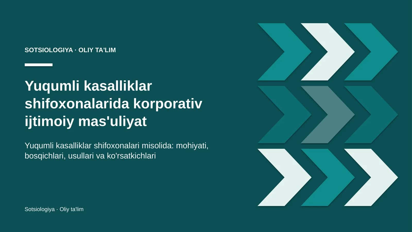 yuqumli kasalliklar shifoxonalarida korporativ ijtimoiy mas'uliyat 1735 1