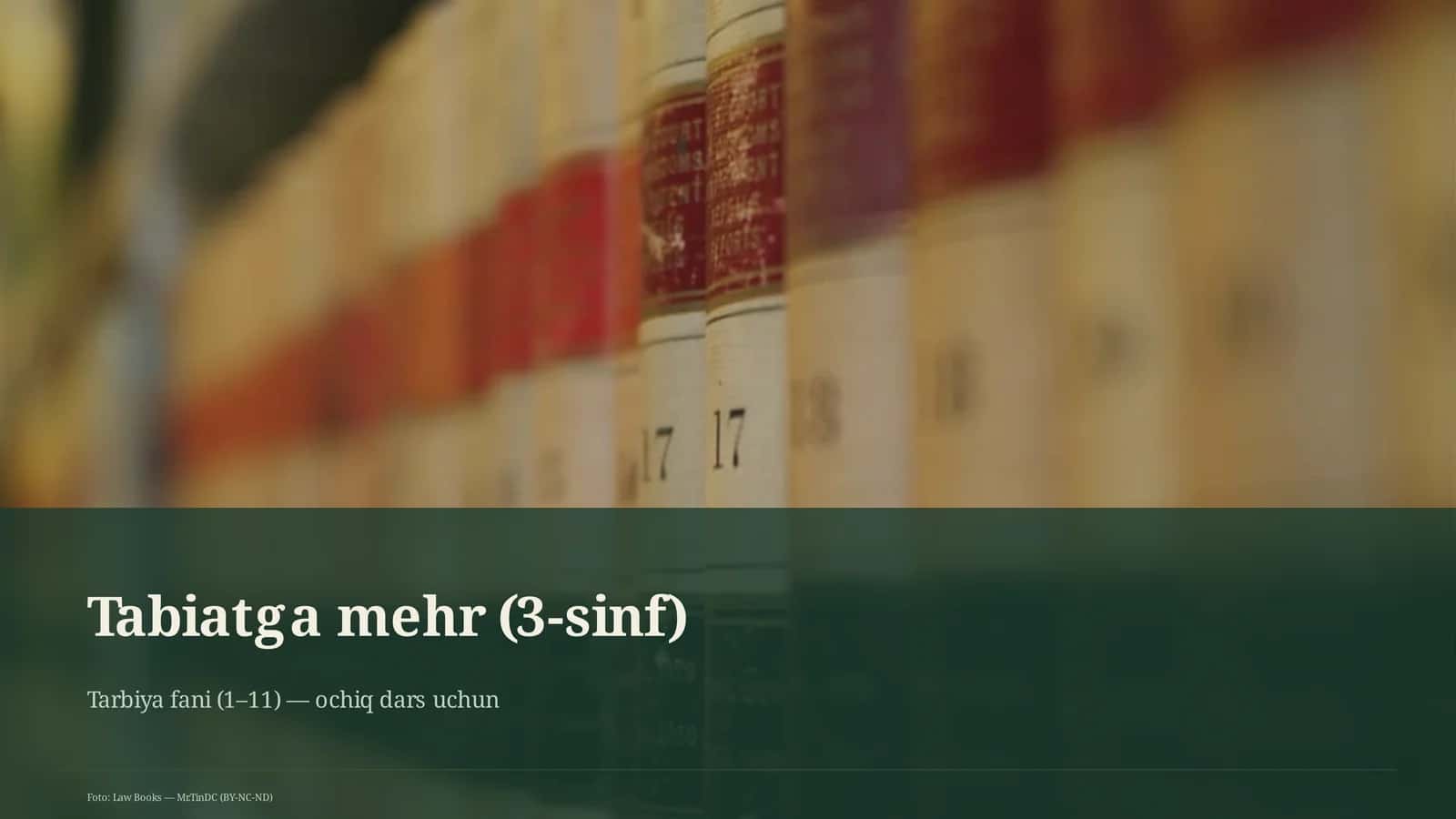 Tabiatga mehr (3-sinf) 1