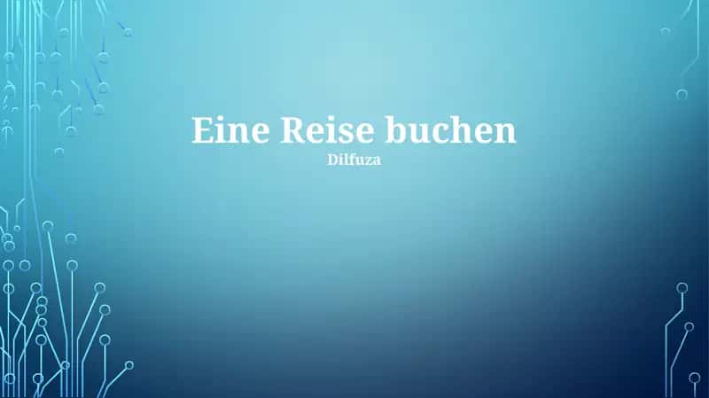 Eine Reise buchen 1