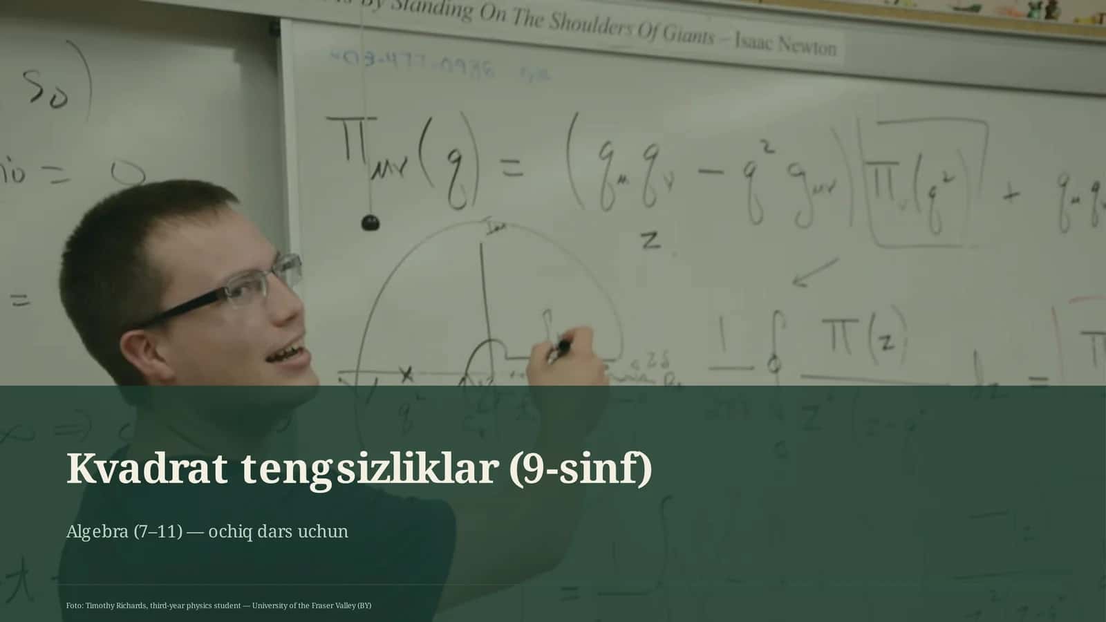 Kvadrat tengsizliklar (9-sinf) 1