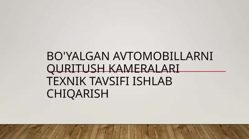 bo'yalgan avtomobil larga xizmat ko'rsatish. 1