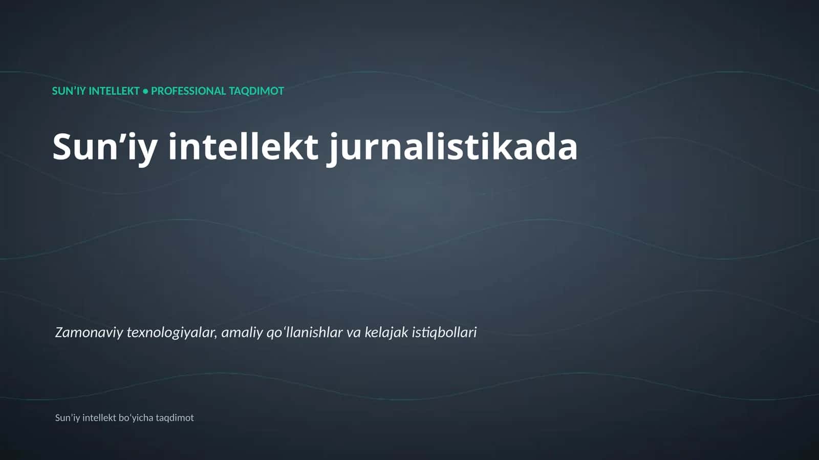 Sunʼiy intellekt jurnalistikada 1