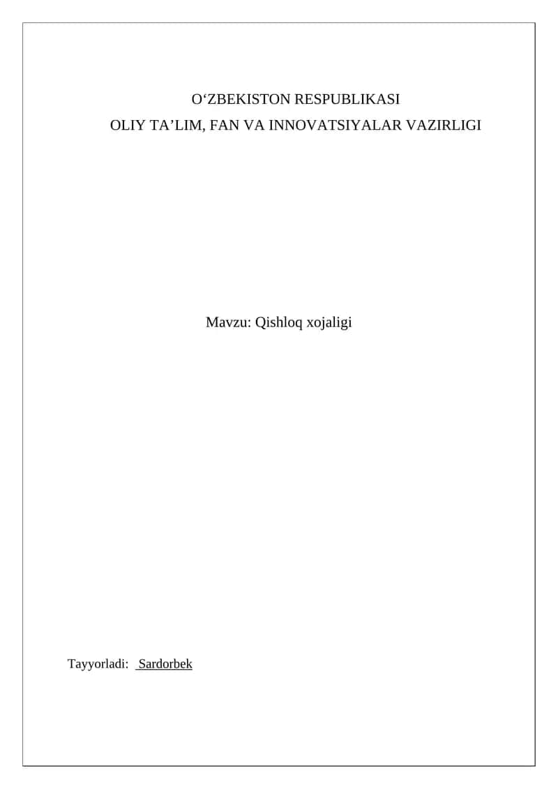 Qishloq xojaligi 1