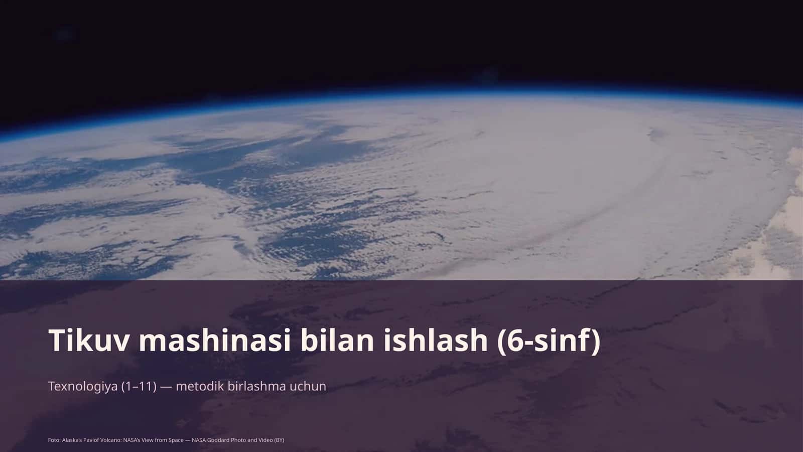 Tikuv mashinasi bilan ishlash (6-sinf) 1