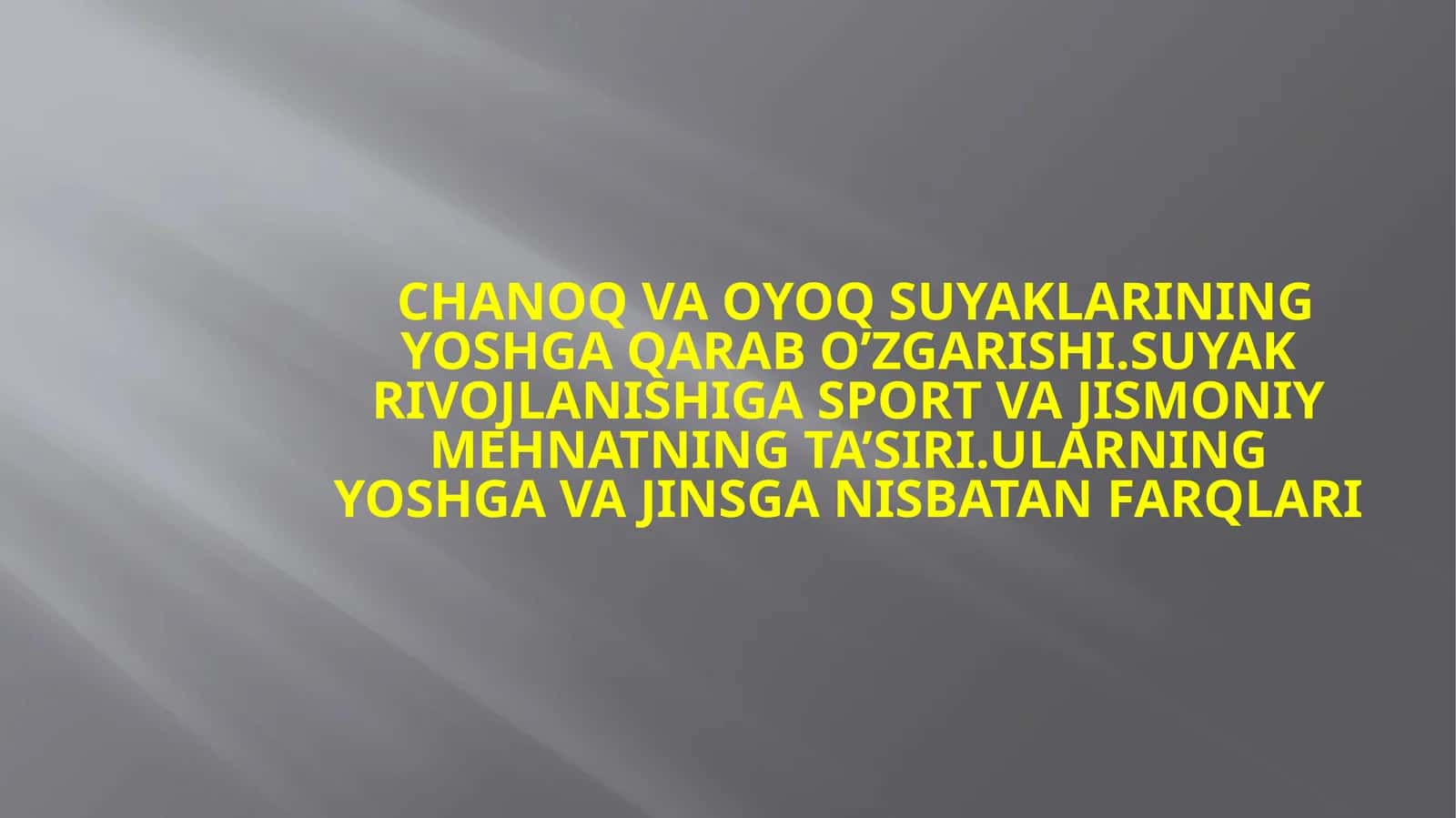 Chanoq suyagi 1