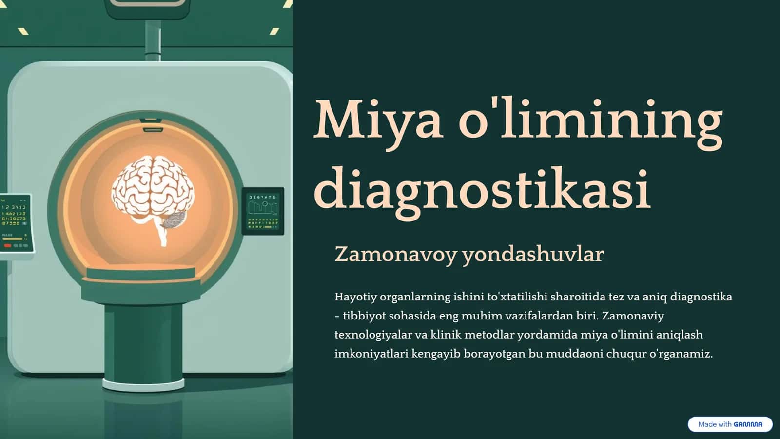 Miya o'limining diagnostikasi 1