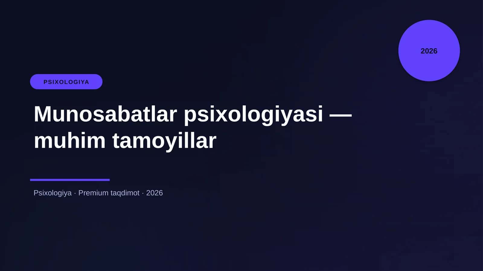 Munosabatlar psixologiyasi — muhim tamoyillar 1