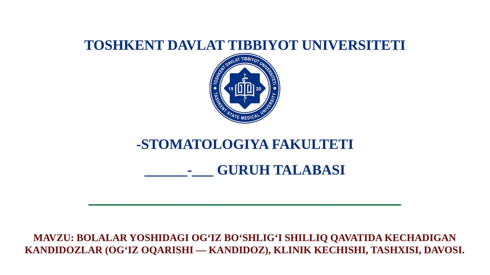 OG‘IZ BO‘SHLIG‘I SHILLIQ QAVATIDA KECHADIGAN KANDIDOZLAR 1
