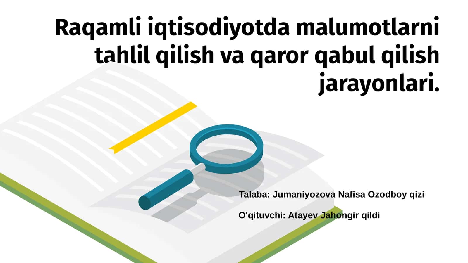 Raqamli Iqtisodiyot va Ma'lumotlar 1