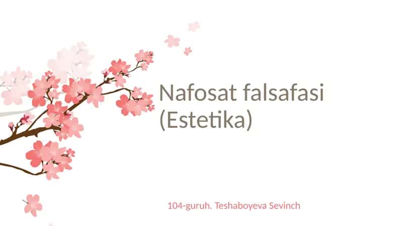 Nafosatfalsafasi(Estetika) 1