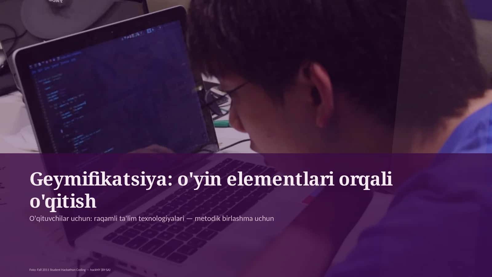 Geymifikatsiya: o'yin elementlari orqali o'qitish 1