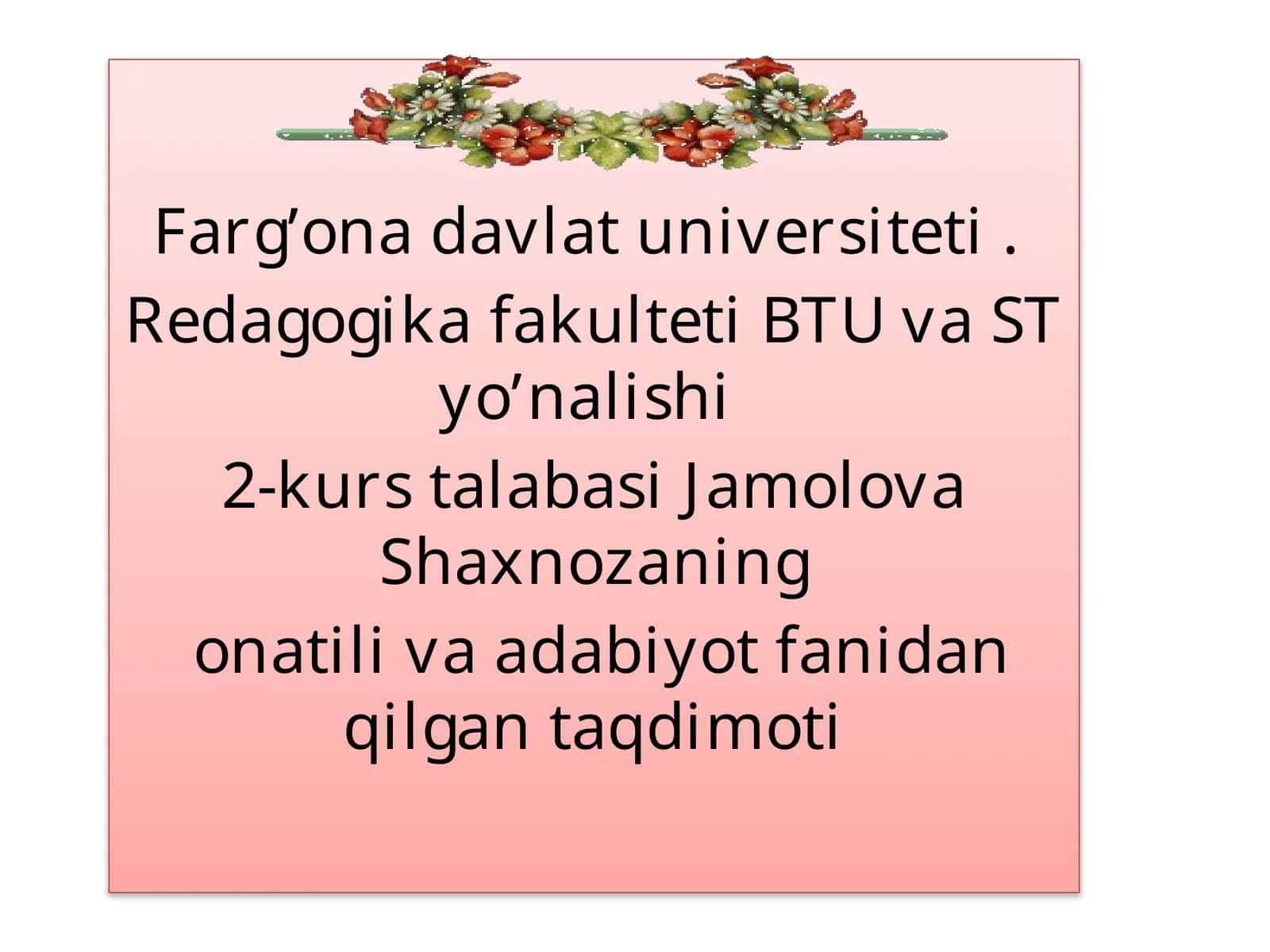 Gapning boshbo’laklari 1