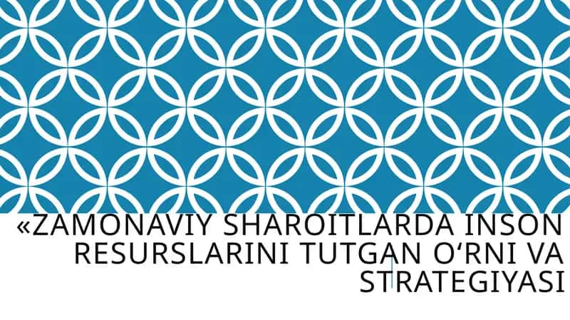 Inson resurslari va ularning boshqarilishi 1