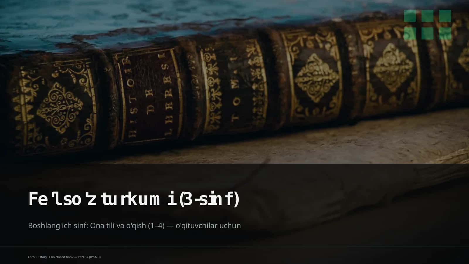Fe'l so'z turkumi (3-sinf) 1