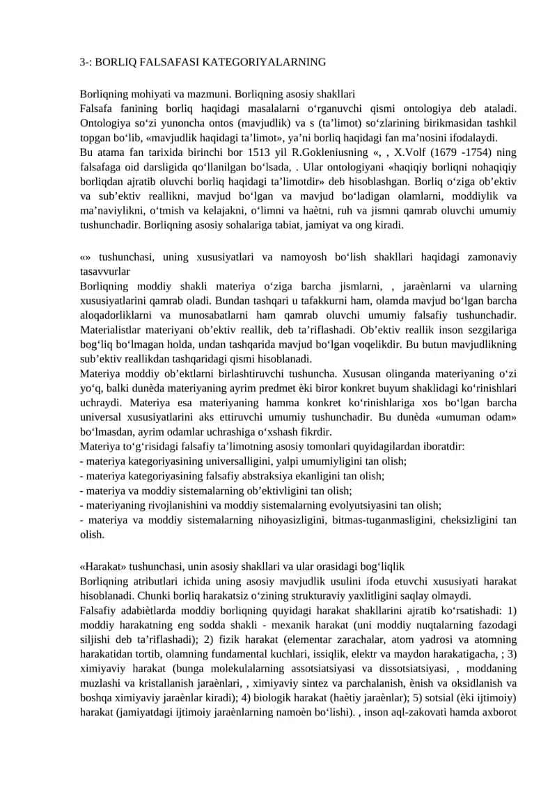 BORLIQ FALSAFASI 1