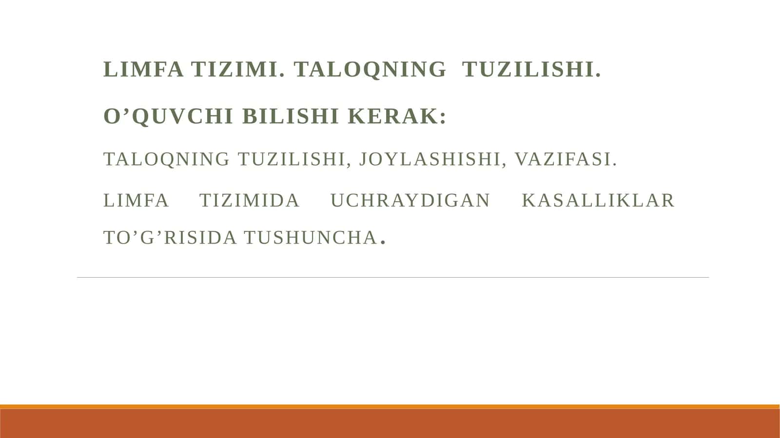 Limfatizimi.Taloqning tuzilishi 1