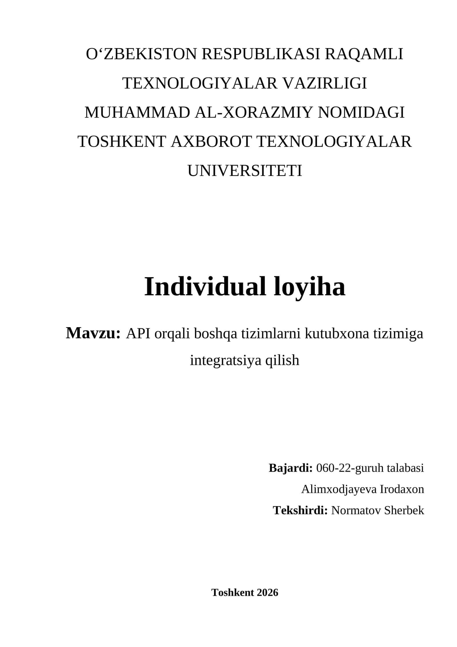 API orqali boshqa tizimlarni kutubxona tizimiga integratsiya qilish 1