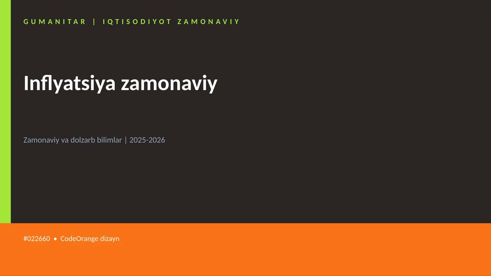 Inflyatsiya zamonaviy 1