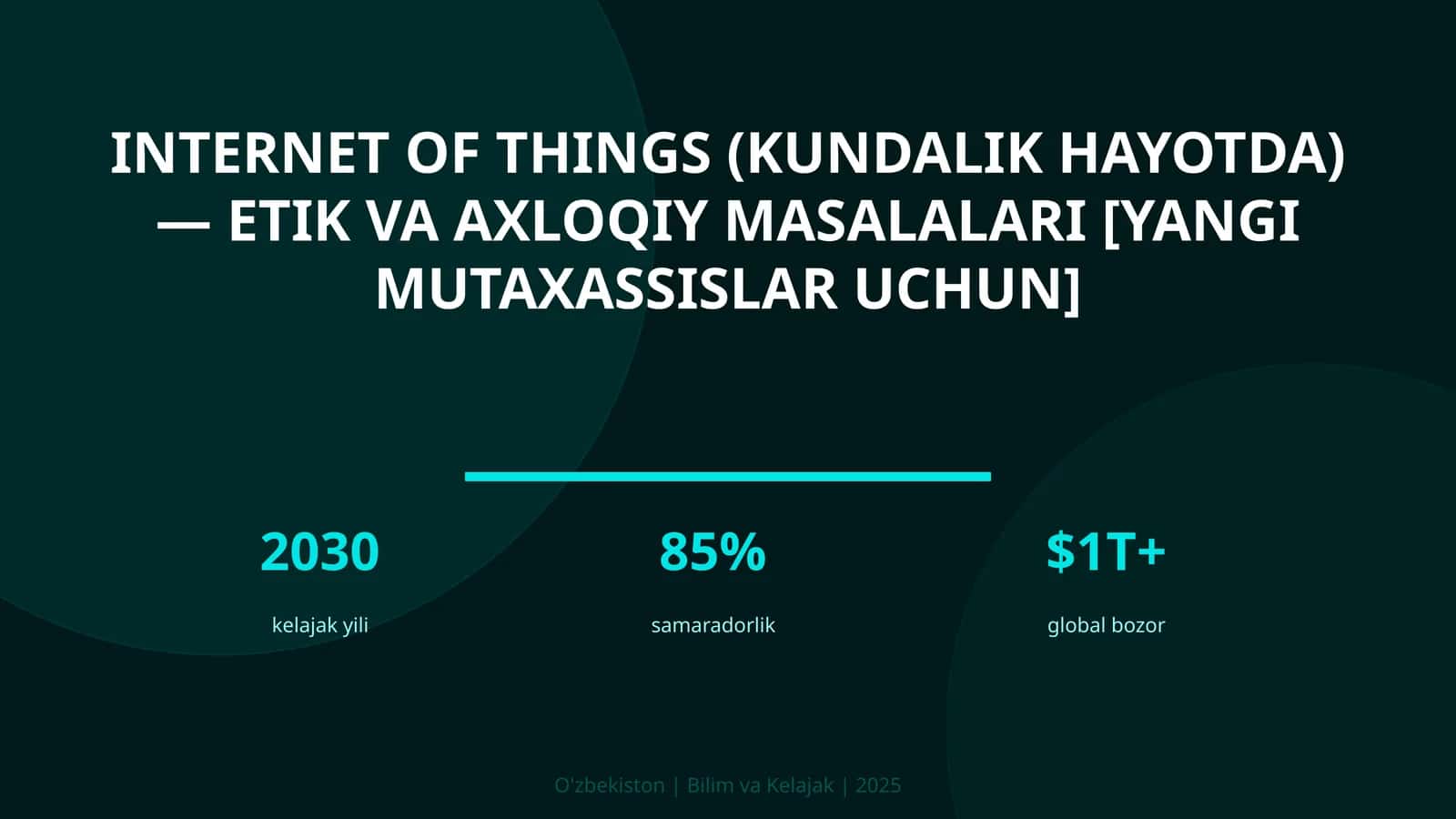 Internet of Things (Kundalik Hayotda) - Etik va Axloqiy Masalalari [Yangi Mutaxassislar Uchun] 1