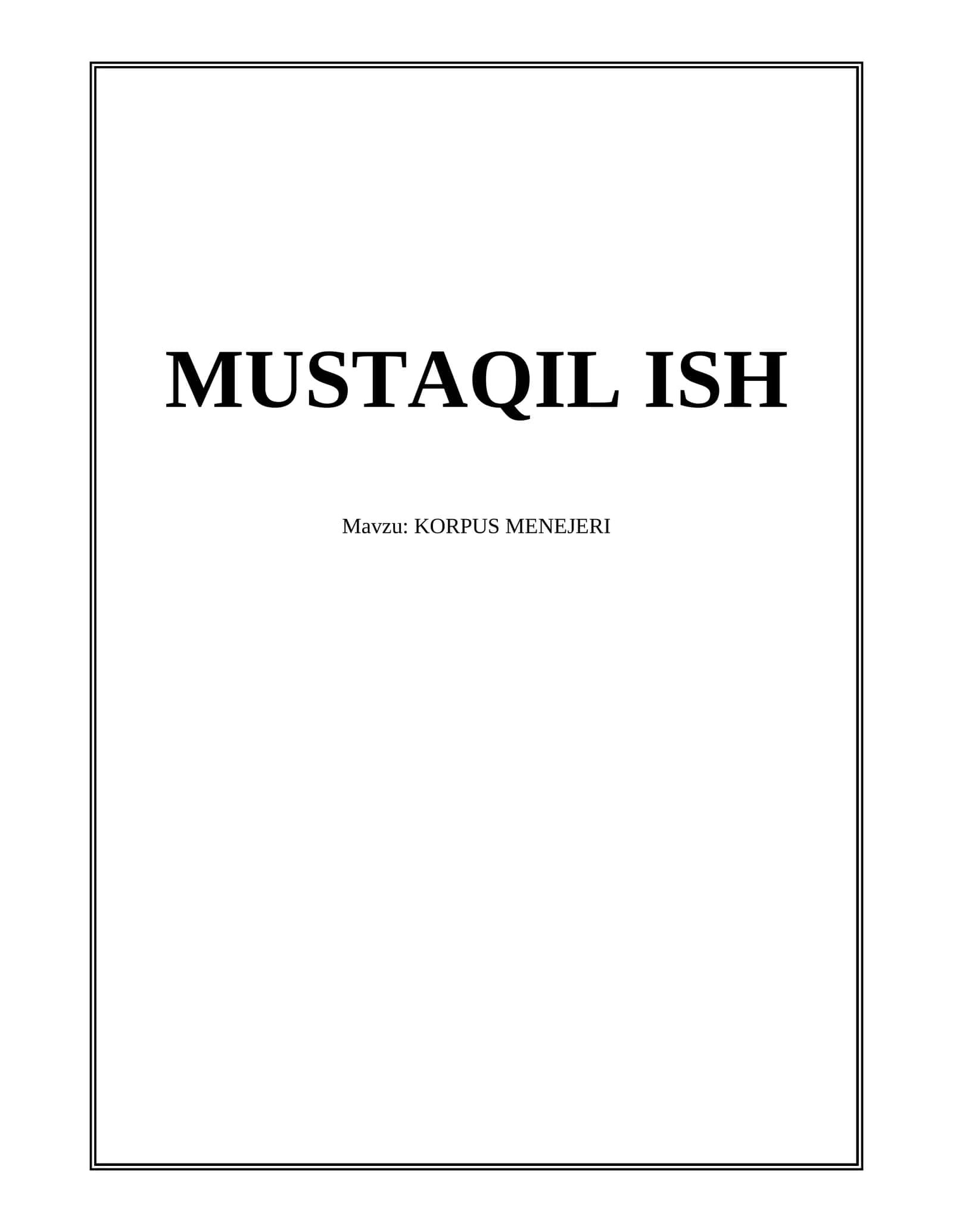 KORPUS MENEJERI 1