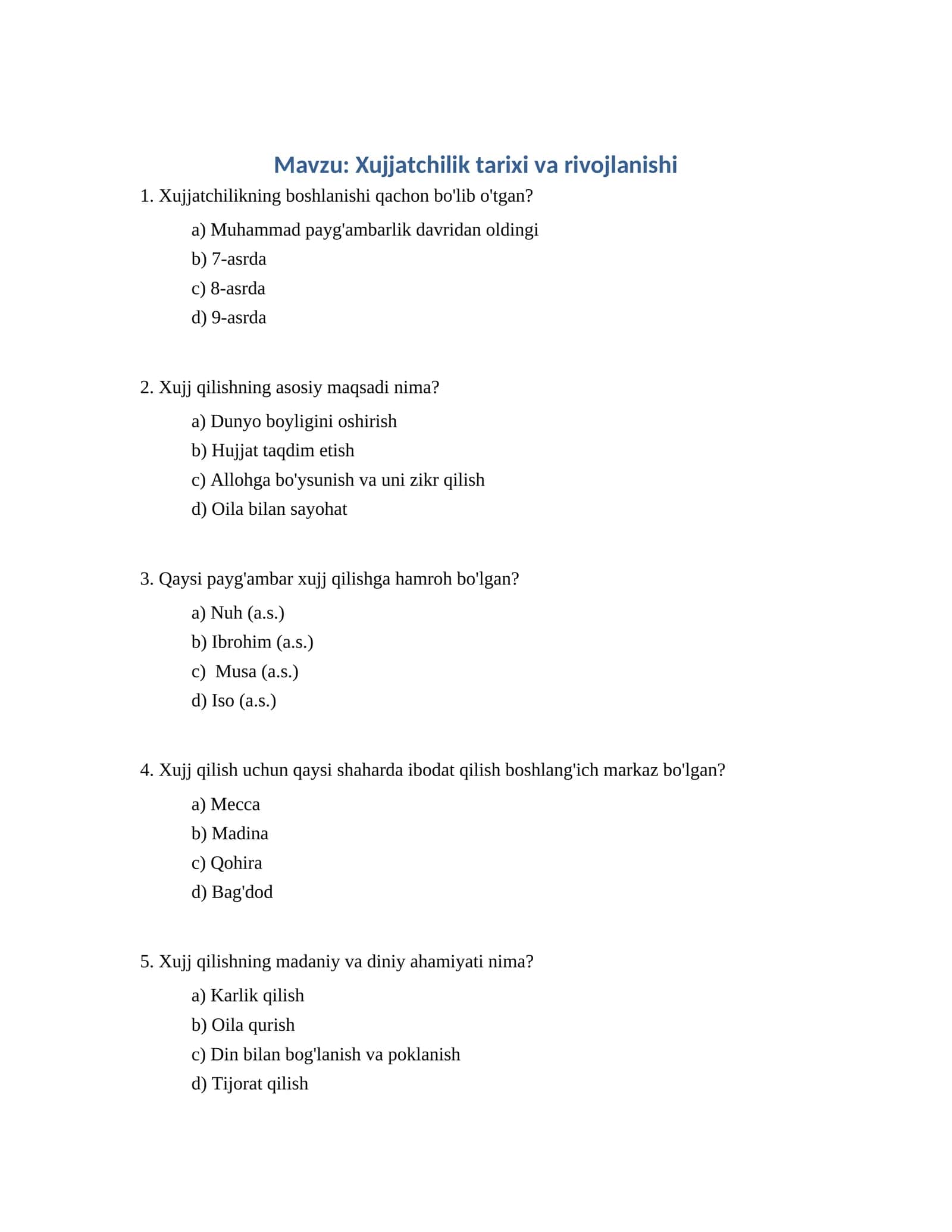 Xujjatchilik tarixi va rivojlanishi 1