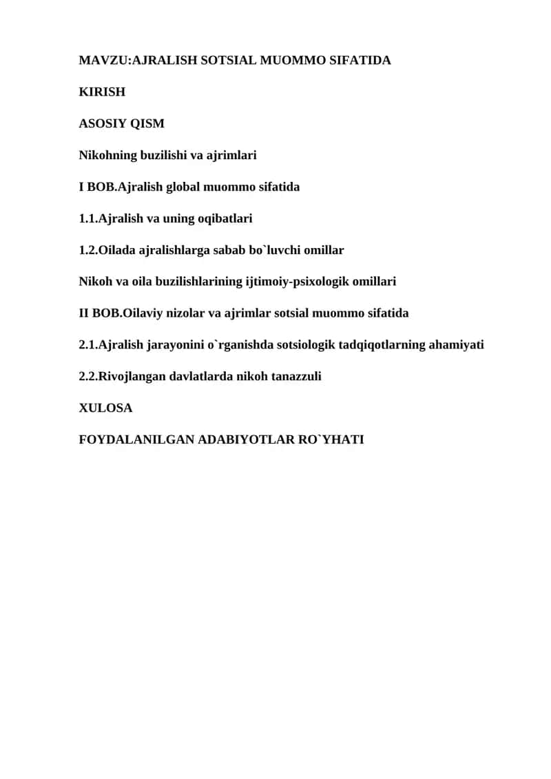 Ajralish sotsial muommo sifatida 1