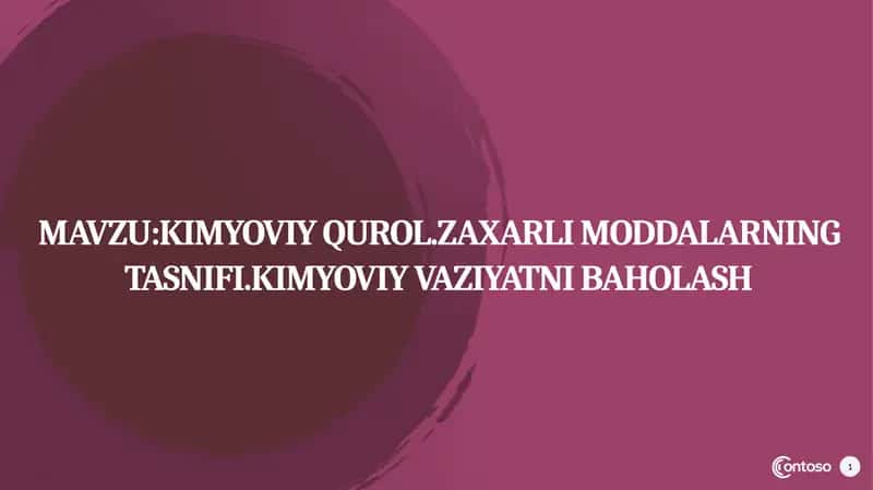 Kimyoviy qurol 1