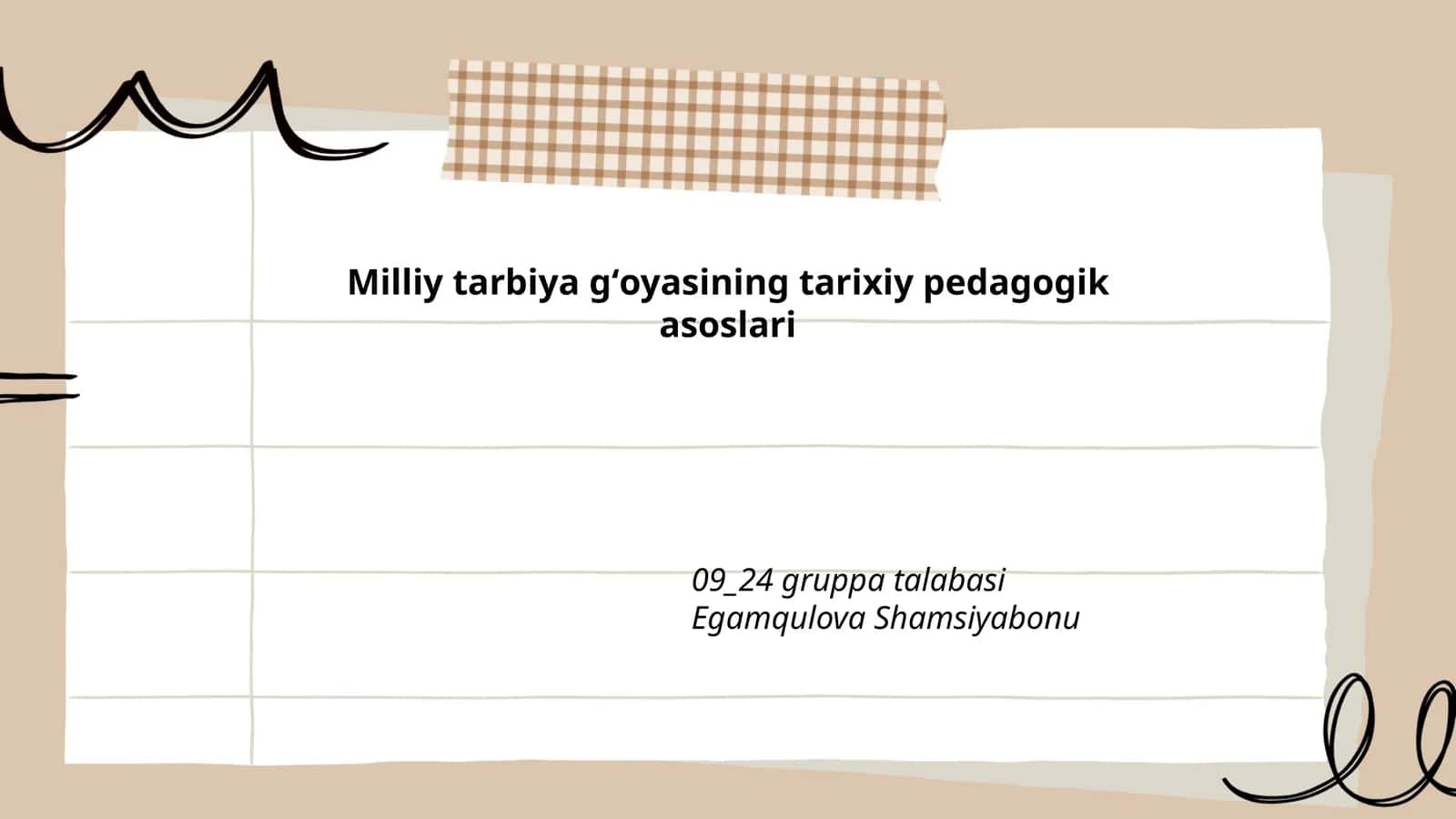 Milliy tarbiya gʻoyasining tarixiy pedagogik asoslari 1