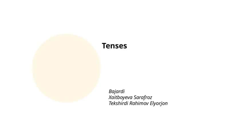 Tenses 1