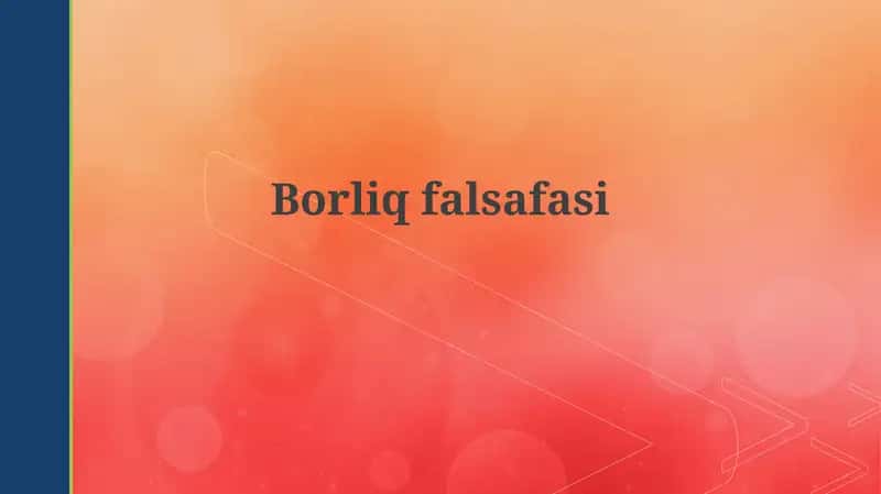 Borliqfalsafasi 1
