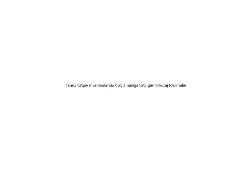 Tanda to‘quv mashinalarida bo‘ylamasiga to‘qilgan trikotaj to‘qimalar