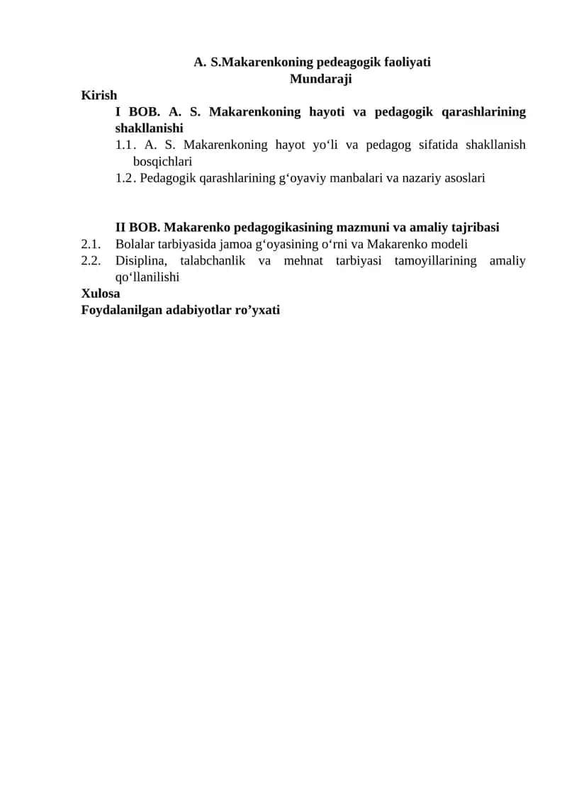 S.Makarenkoning pedeagogik faoliyati 1