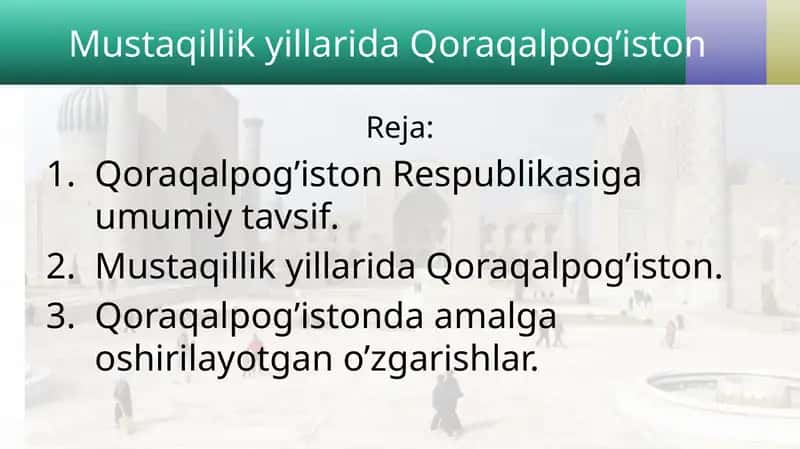 Qoraqalpog’iston Respublikasi 1