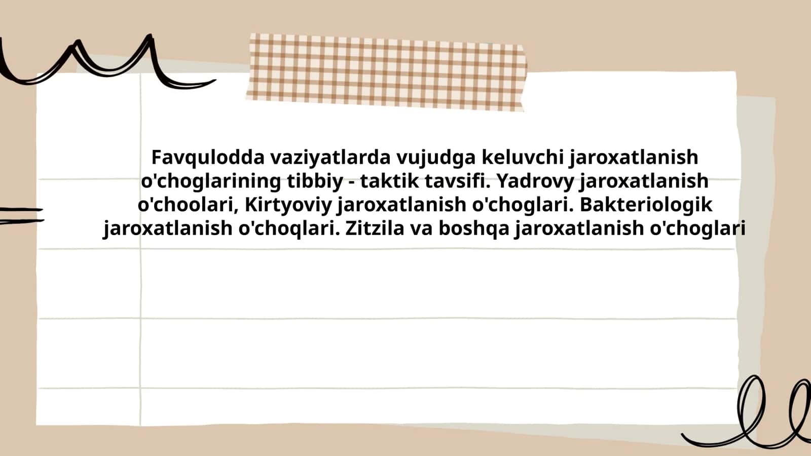 Favqulodda vaziyatlarda vujudga keluvchi jaroxatlanish o'choglarining tibbiy-taktik tavsifi 1
