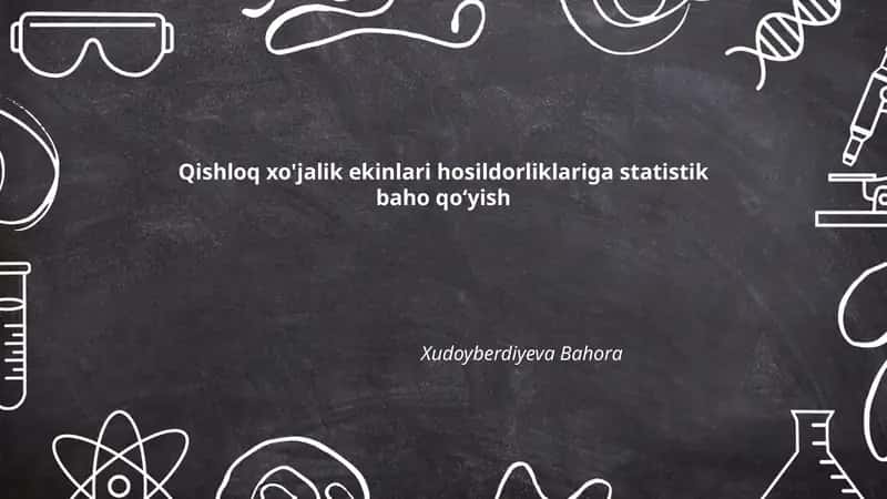 RCBD (tasodifiy to‘liq blok dizayni) hosildorlik sinovlarida maydon heterogenligini bloklash 1