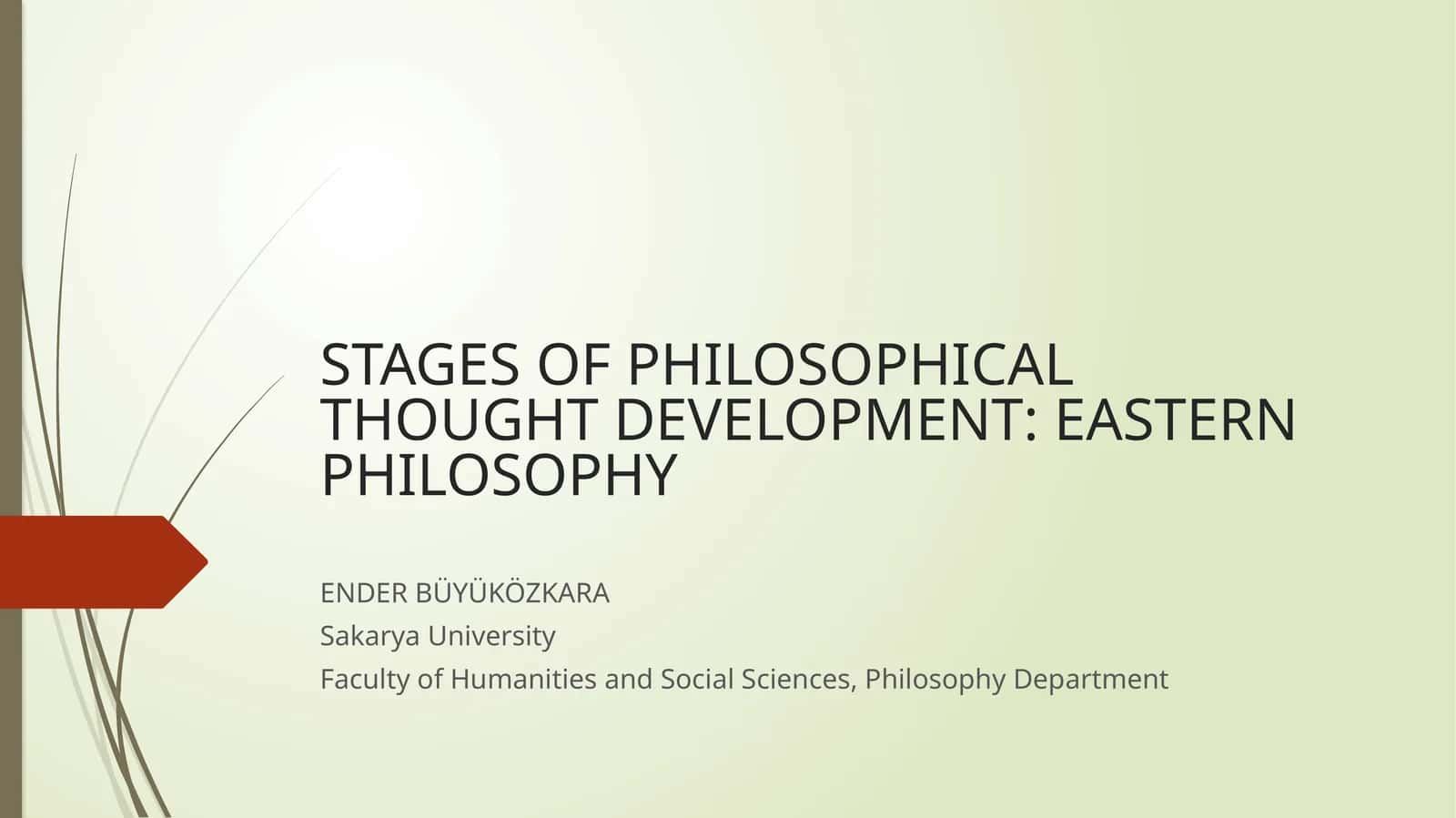 EASTERN PHILOSOPHY 1