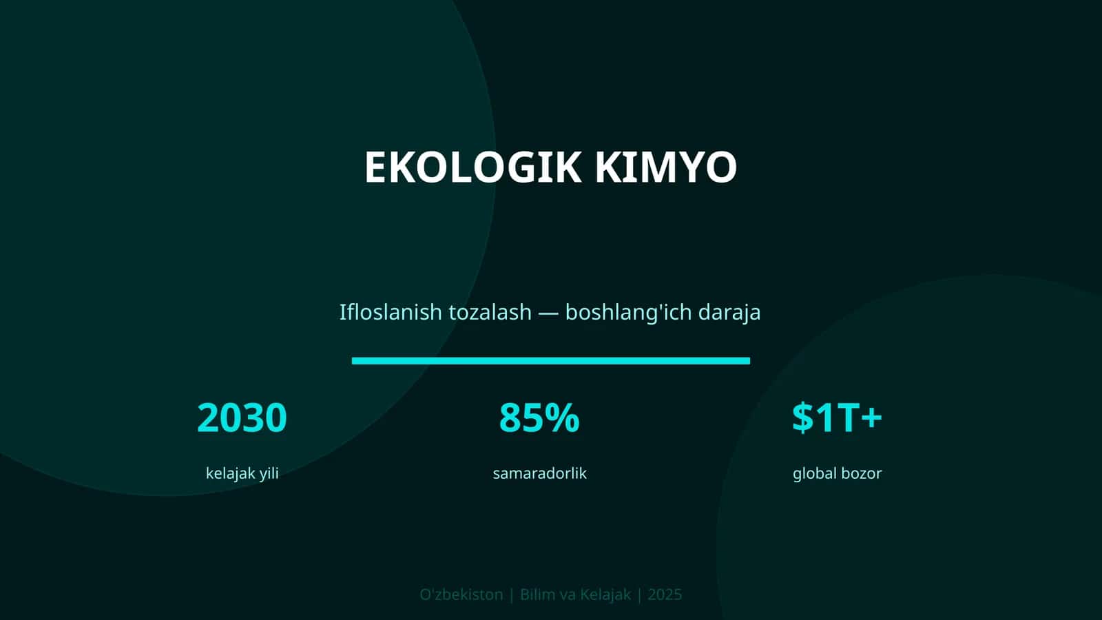 Ekologik kimyo 1