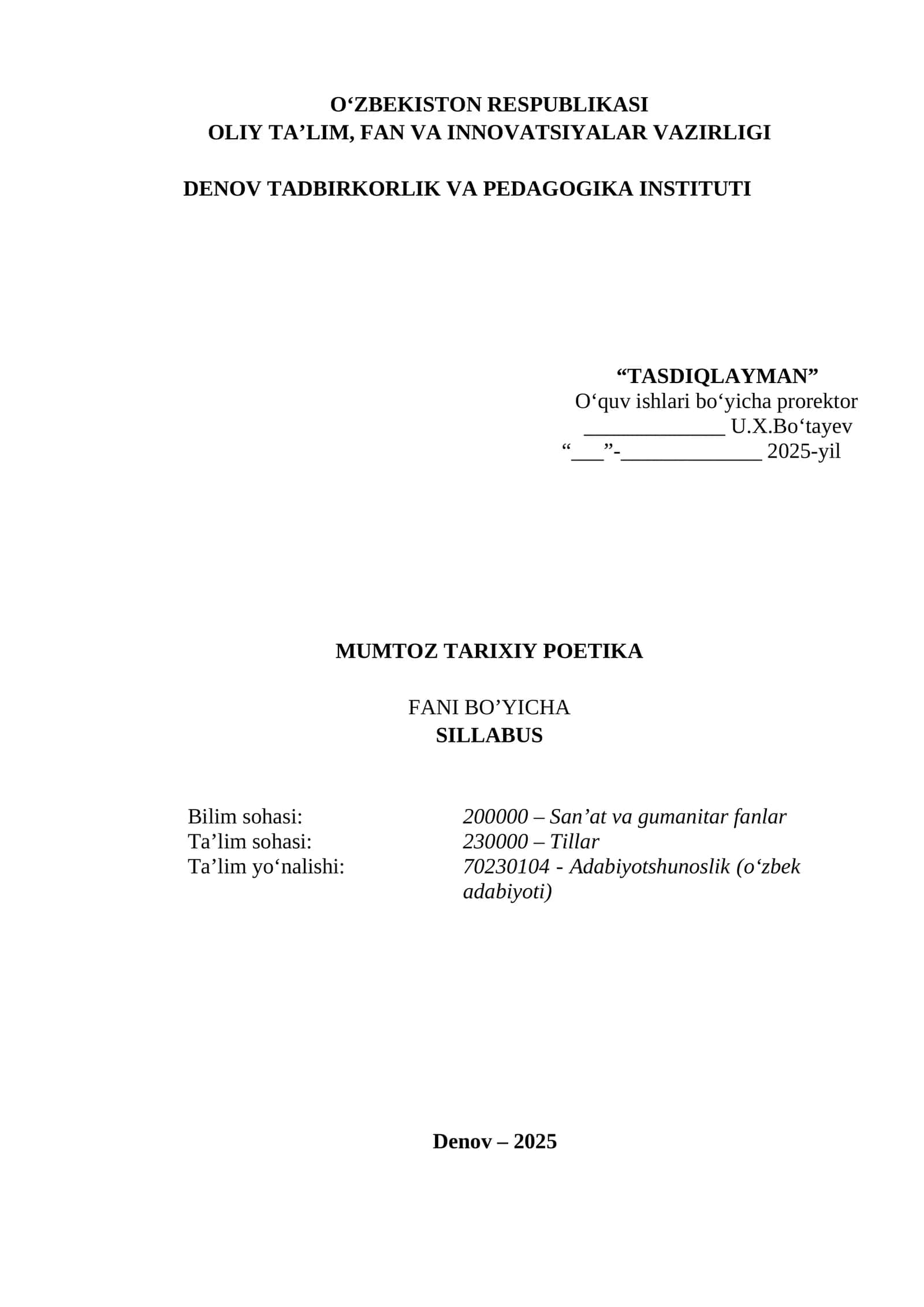 MODUL / FAN SILLABUSI 1